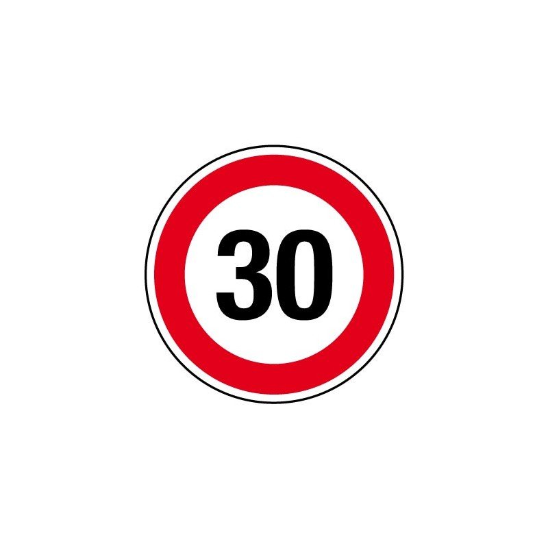 panneau limitation de vitesse à 30